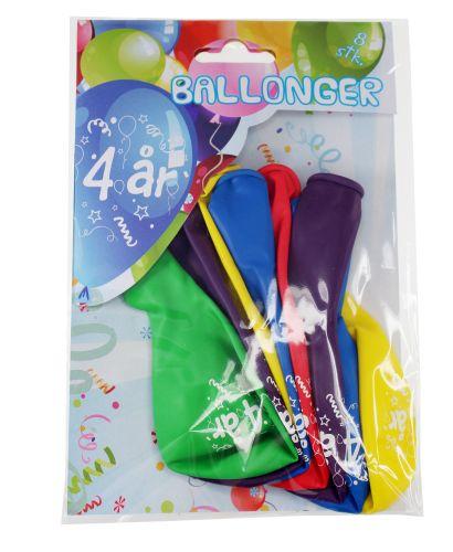 BALLONGER 4 ÅR, 8 PK